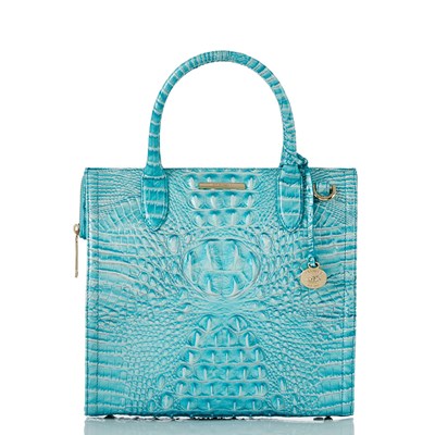 Brahmin Caroline Women's Satchel Bags Blue | PIB520439