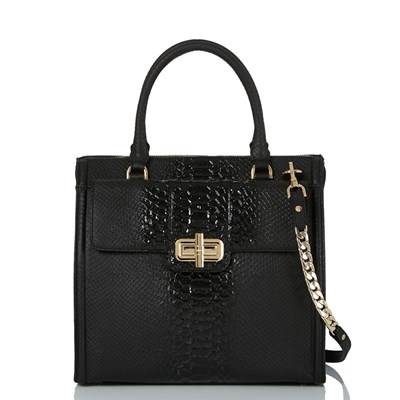 Brahmin Caroline Women's Satchel Bags Black | YRP531460