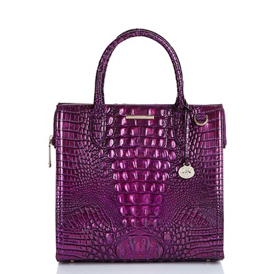 Brahmin Caroline Women's Satchel Bags Purple | ZLN932410