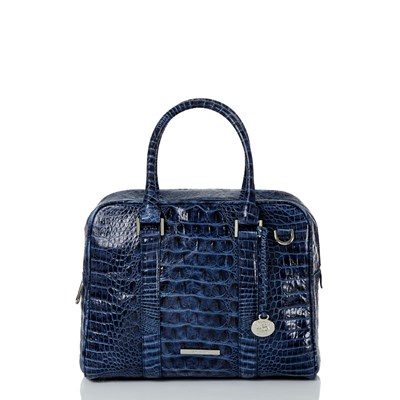 Brahmin Marissa Women's Satchel Bags Navy | GWA384290