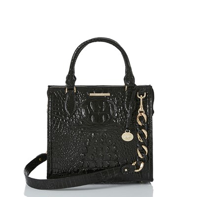 Brahmin Mod Small Caroline Women's Satchel Bags Black | QPW917263