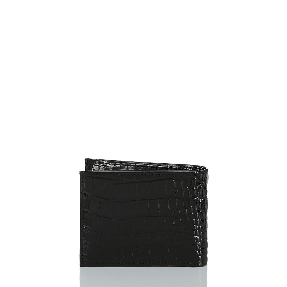 Brahmin Bifold Men's Wallets Black | MZX823156