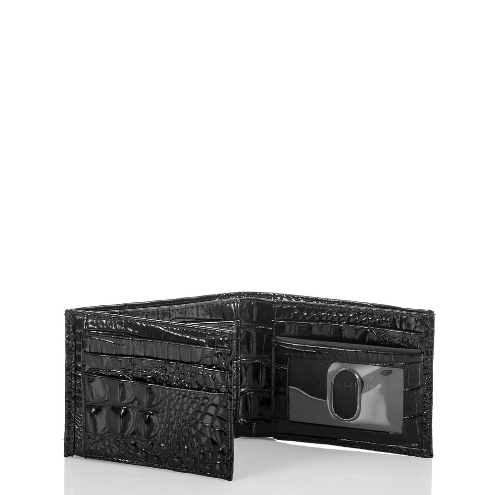 Brahmin Bifold Men's Wallets Black | MZX823156