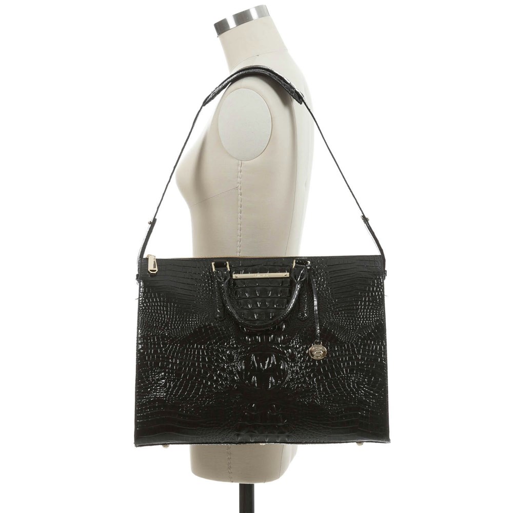 Brahmin Business Tote Women's Business Bags Black | HKW872693