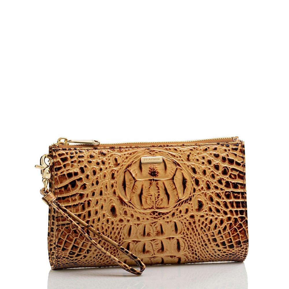 Brahmin Daisy Women's Clutch Bags Gold | HXY948367