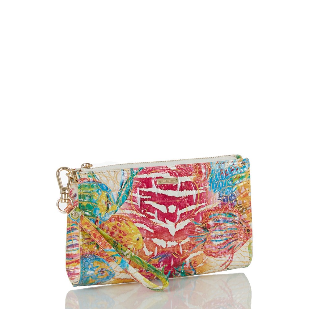 Brahmin Daisy Women's Clutch Bags Pink / Blue | MIA405172