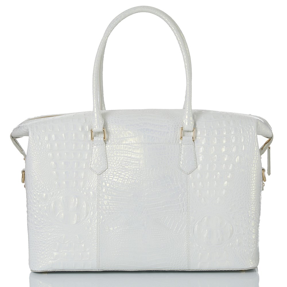 Brahmin Duxbury Weekender Women's Travel Bags White | LHI753486