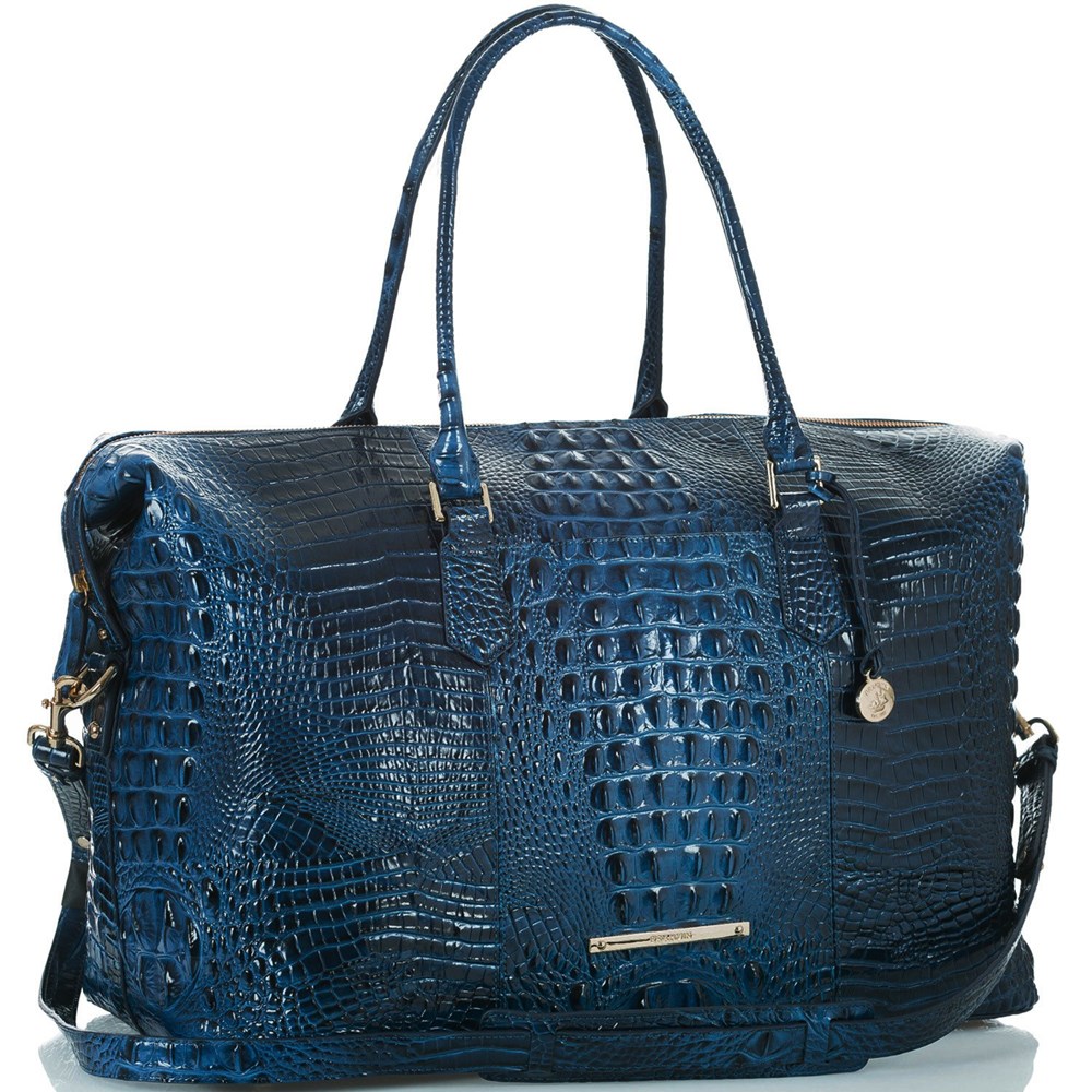 Brahmin Duxbury Weekender Women's Travel Bags Blue | UMS781234