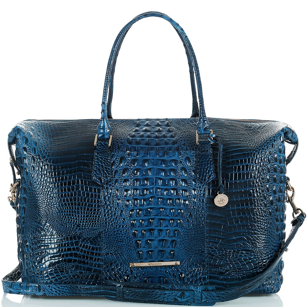 Brahmin Duxbury Weekender Women\'s Travel Bags Blue | UMS781234