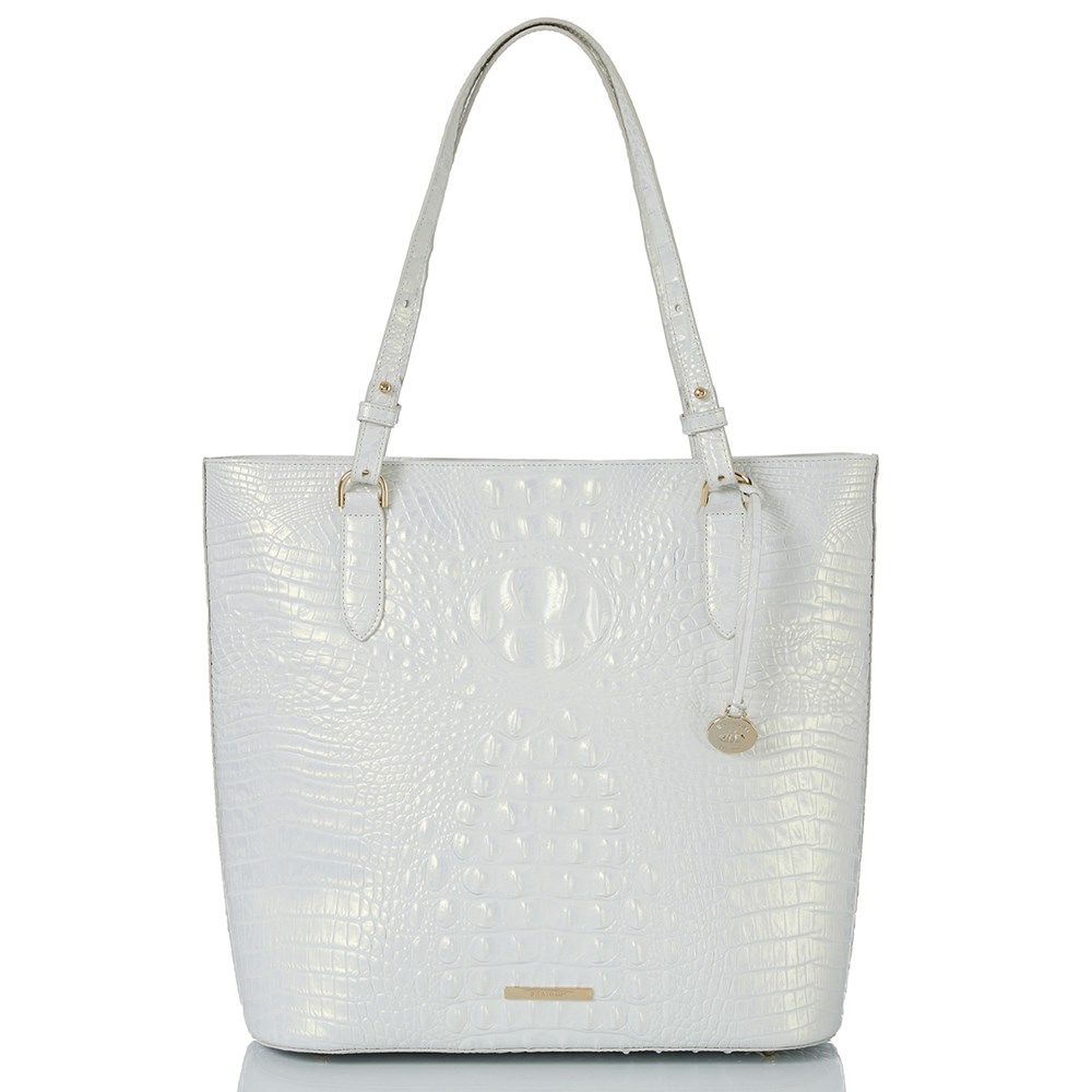 Brahmin Ezra Women\'s Tote Bags White | CRU047295