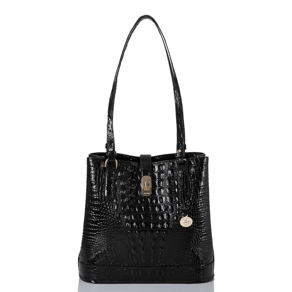 Brahmin Fiora Women\'s Bucket Bags Black | XCE365749