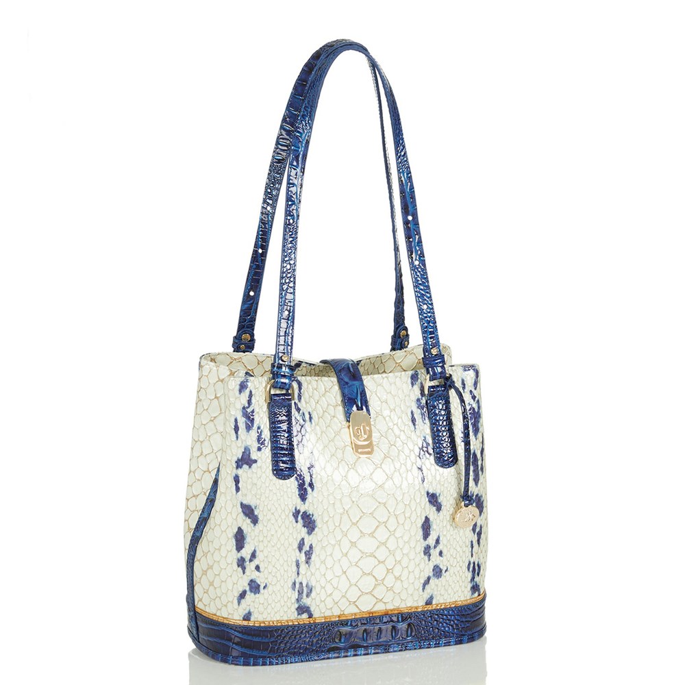 Brahmin Fiora Women's Bucket Bags White | MVR179250