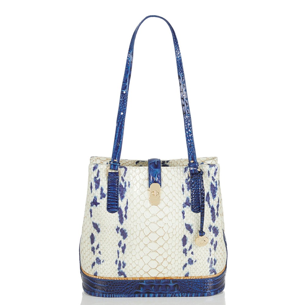 Brahmin Fiora Women\'s Bucket Bags White | MVR179250