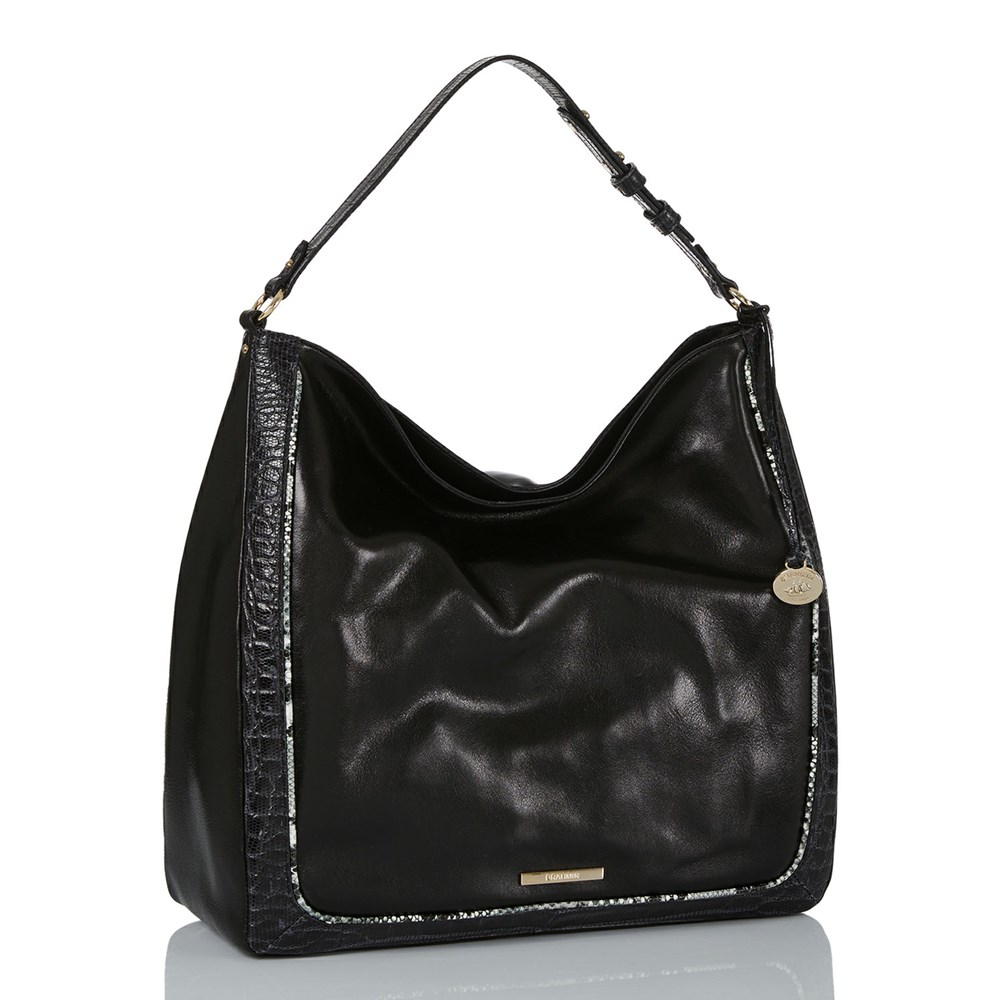 Brahmin Isabella Women's Shoulder & Hobo Bags Black | UTI541987