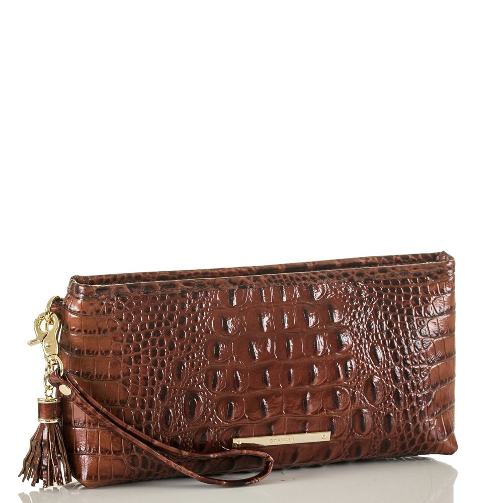 Brahmin Kayla Women's Clutch Bags Brown | VBZ125396