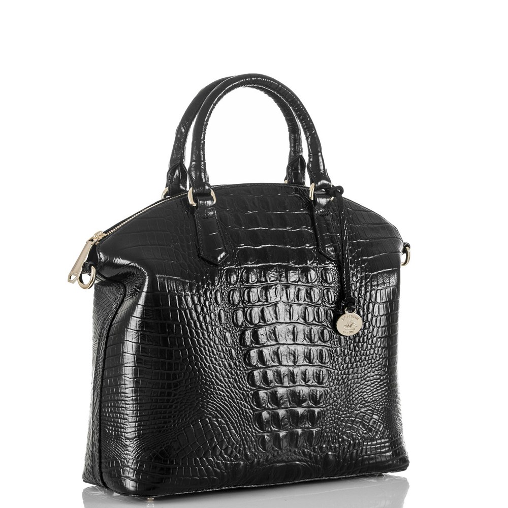 Brahmin Large Duxbury Satchel Women's Satchel Bags Black | KUB984701