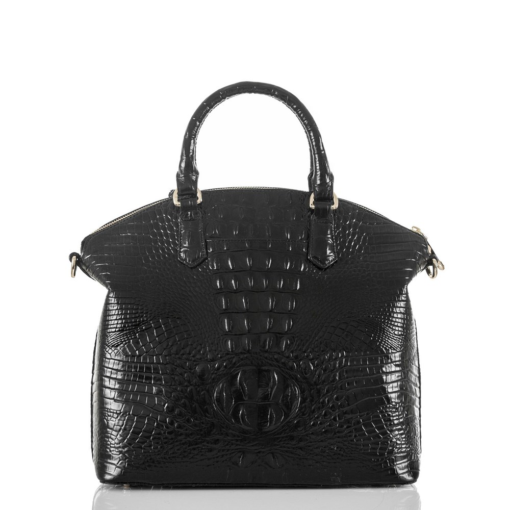 Brahmin Large Duxbury Satchel Women's Satchel Bags Black | KUB984701