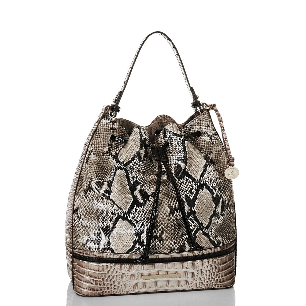 Brahmin Marlowe Women's Bucket Bags Black | FXS601875