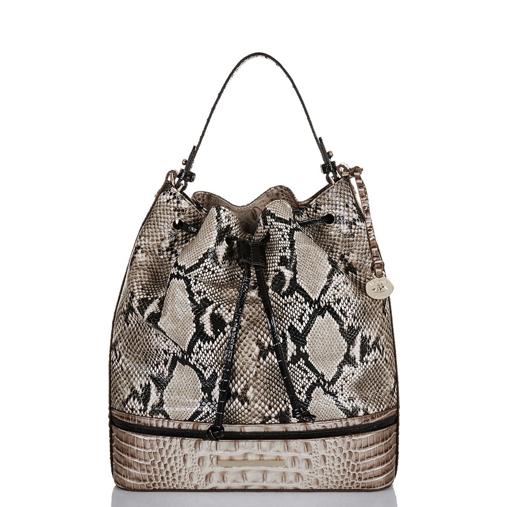 Brahmin Marlowe Women\'s Bucket Bags Black | FXS601875