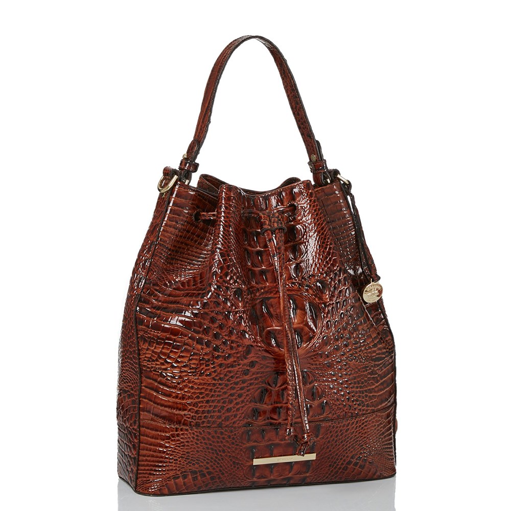 Brahmin Marlowe Women's Bucket Bags Brown | XVB592876