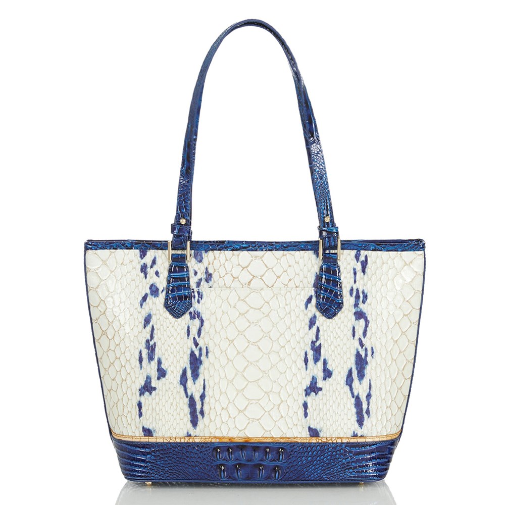 Brahmin Medium Asher Women's Tote Bags White | CHS125740