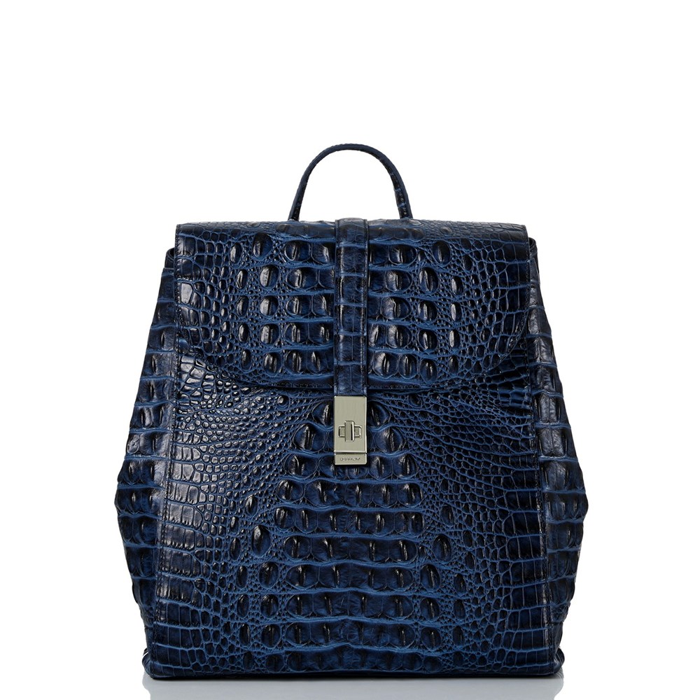 Brahmin Sadie Women\'s Backpacks Navy | KHG163058