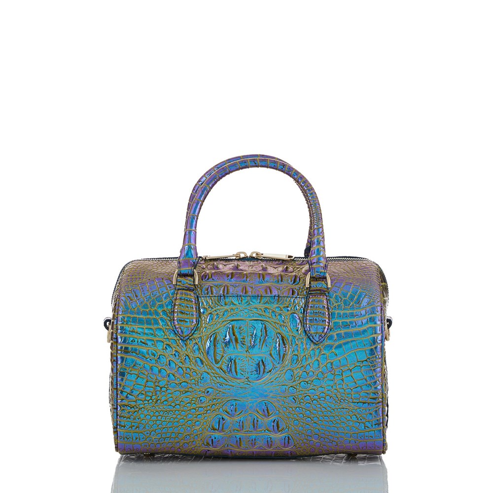 Brahmin Stacy Women's Satchel Bags Blue | VWF617320