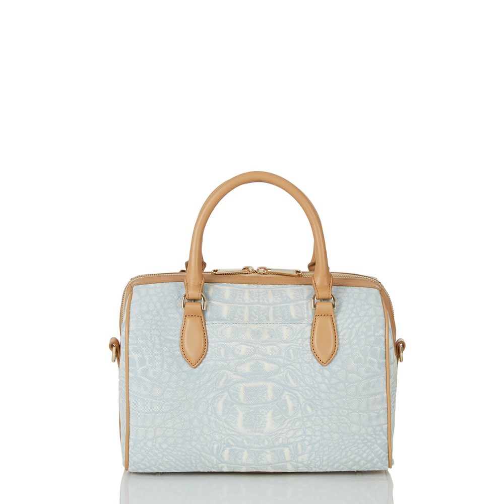 Brahmin Stacy Women's Satchel Bags Light Blue | XBO076249