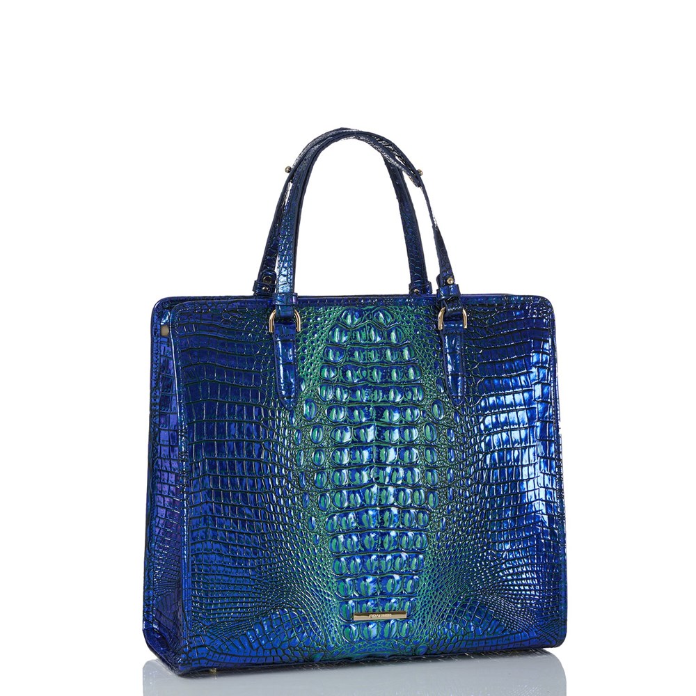 Brahmin Tia Women's Business Bags Blue | BFJ674395